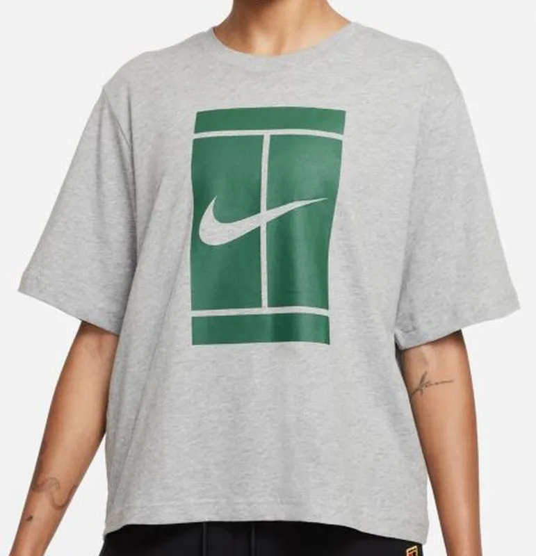 Nike Court Tee SSNL Court W - dark grey heather