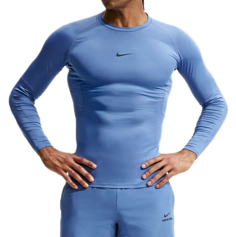 Nike Pro Dri-FIT Tight Long-Sleeve Fitness - indigo storm/black