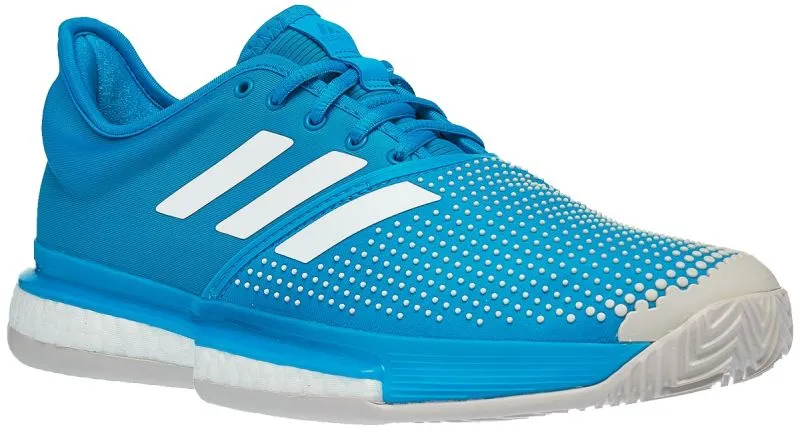 Adidas SoleCourt Boost M Clay - shock cyan/white/white