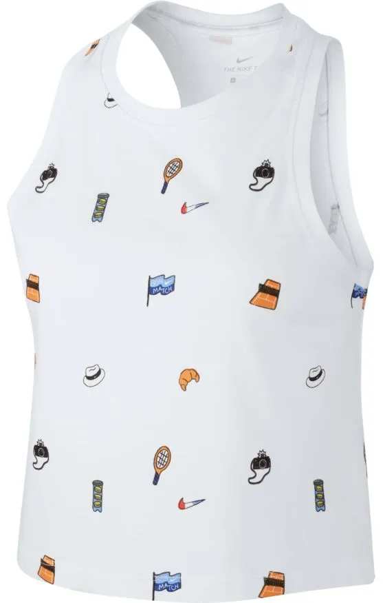 Nike Court Tank Crop Court - white