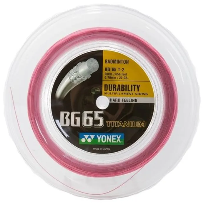 Yonex BG 65 Titanium (200 m) - pink Yonex BG 65 Titanium (200 m) - pink