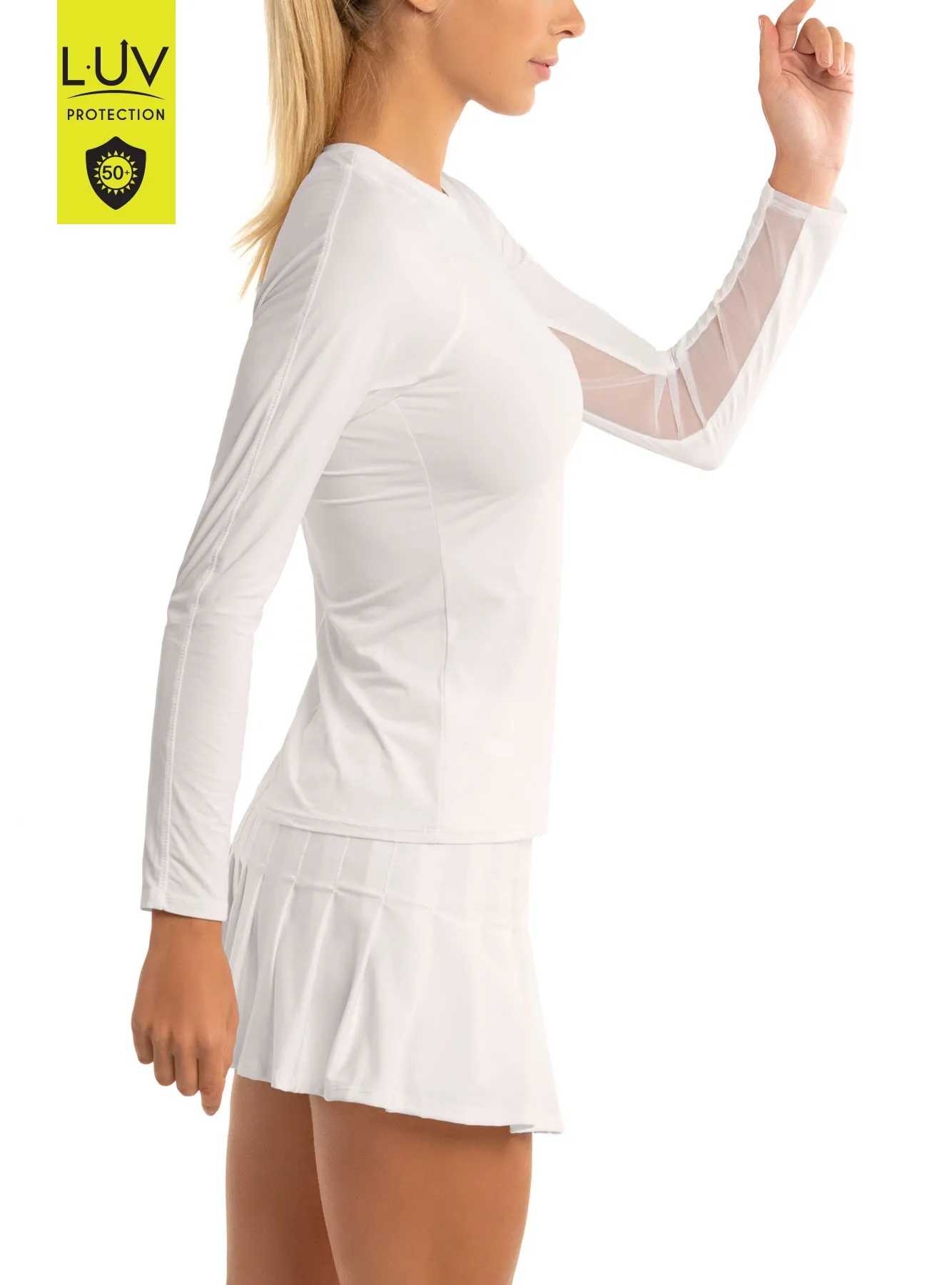 Lucky in Love Luv Breeze L/S Crew Women - white