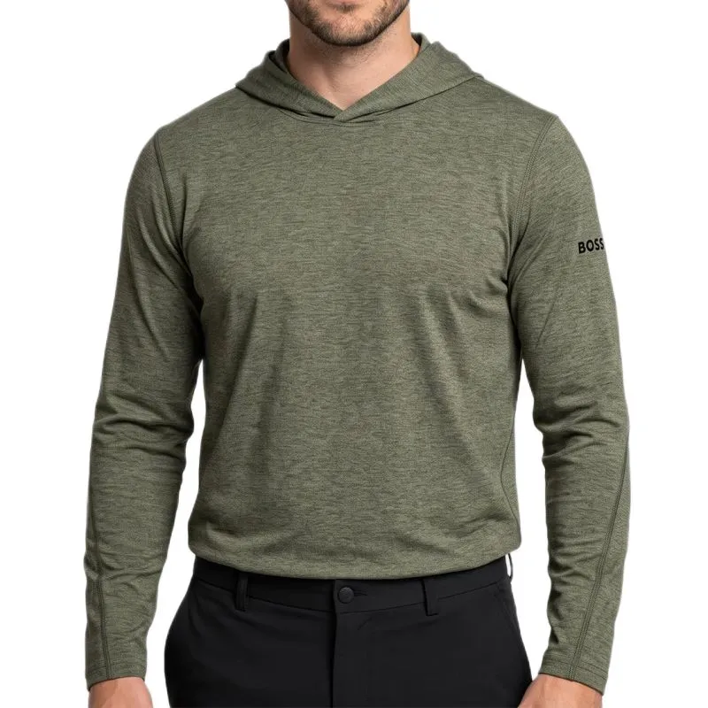 BOSS Active Hoodie - open green
