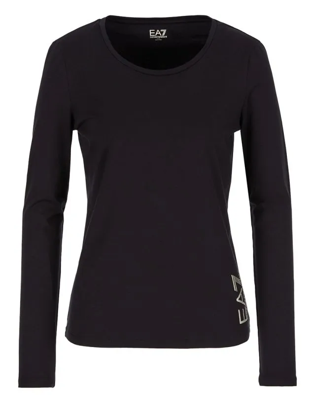 EA7 Woman Jersey T-Shirt - black EA7 Woman Jersey T-Shirt - black