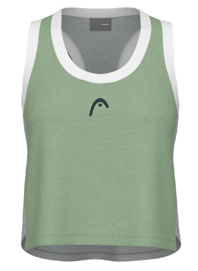 Head Play Crop Top - celery green/grey