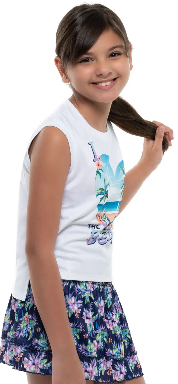 Lucky in Love Novelty Print Aloha Tank Girls - multi