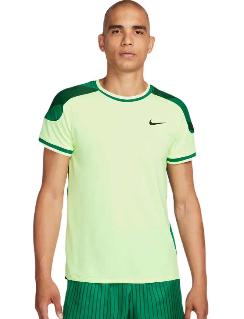 Nike Court Slam Dri-Fit Tennis Top - barely volt/malachite/barely volt/black