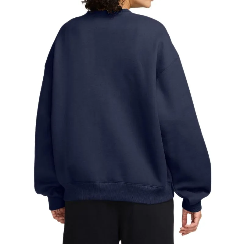 Nike Studio Fleece Medium Weight Oversized Crew - midnight navy/sail