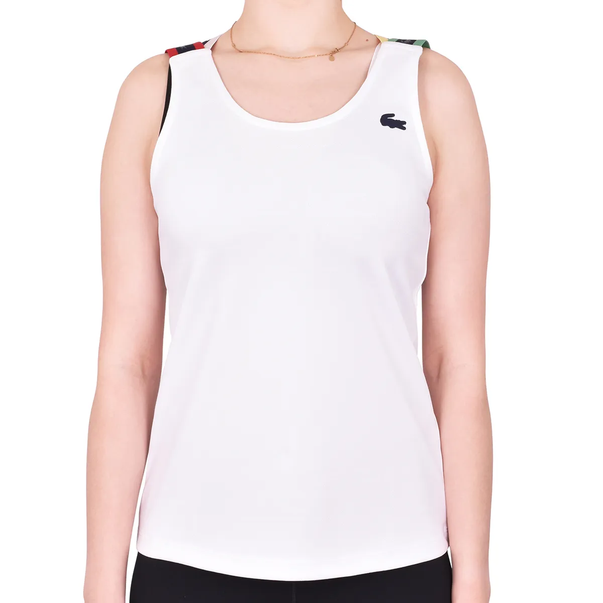 Lacoste Women's Top - white/blue marine