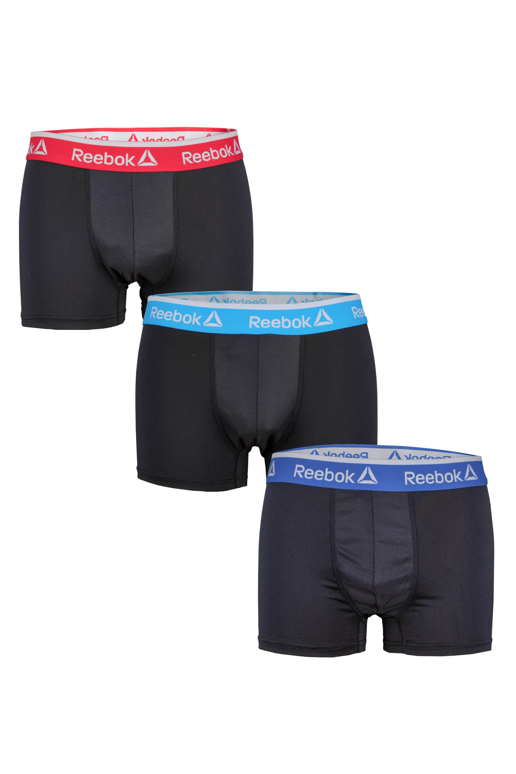 Reebok Mens Short Sports Trunk Millar - black/cyan/red/cobalt
