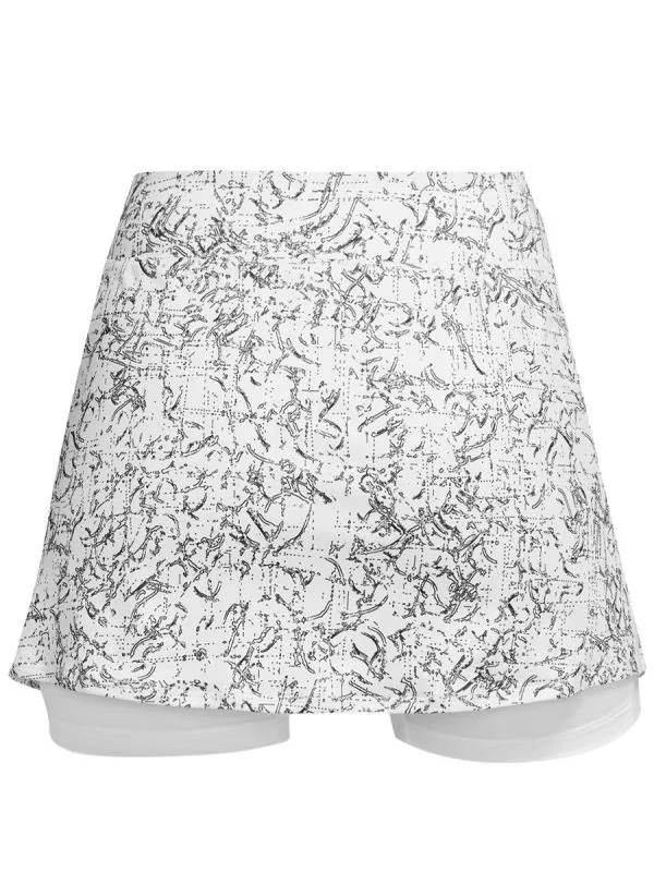 Nike Court Victory Skirt STR Printed W - white/black