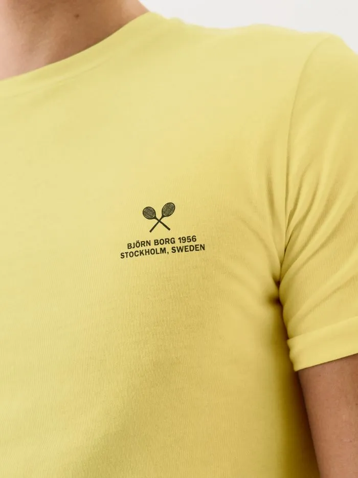 Björn Borg Tee Sport M - yellow pear