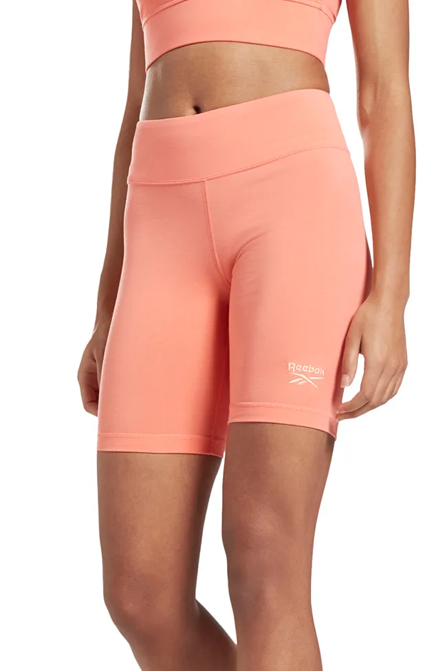 Reebok Womens RI SL Fitted Logo Shorts - twisted coral