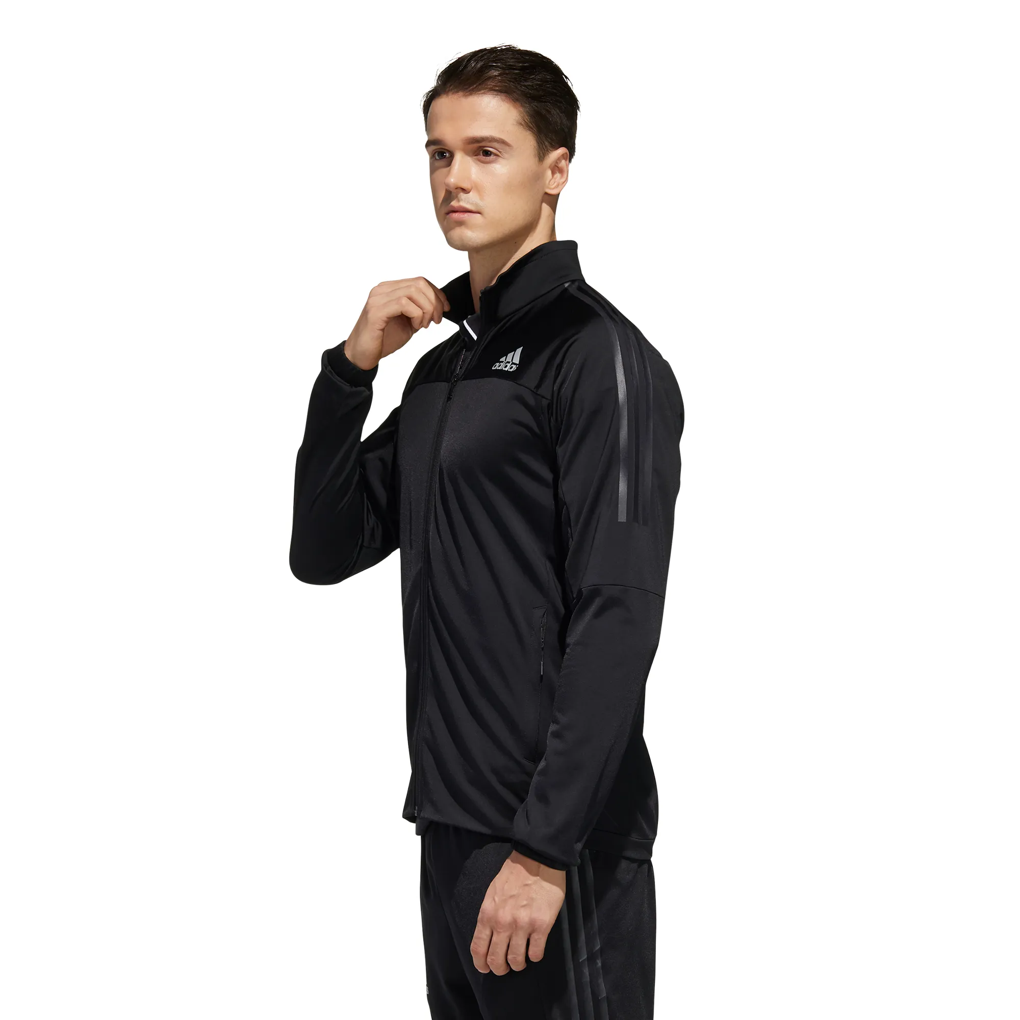 Adidas M 3S Knit Jacket - black