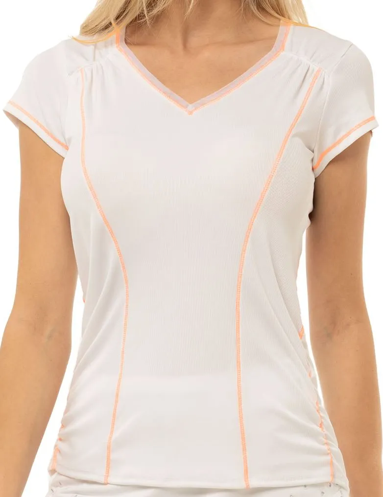 Lucky in Love Eyelet Go Rib Uplift Women - white/orange frost