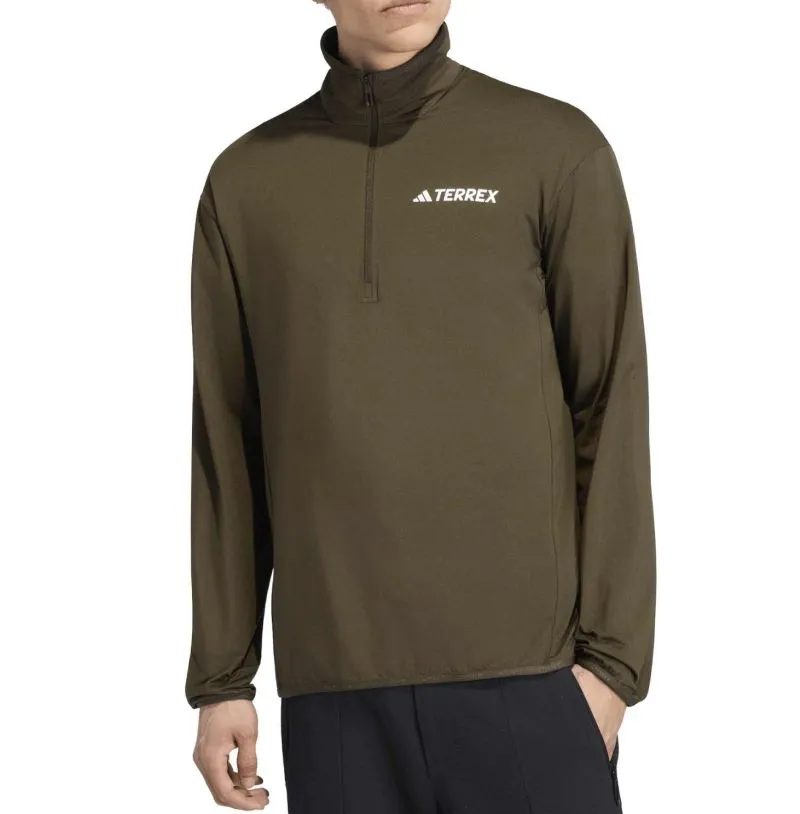 Adidas Terrex Multi Climawarm Half Zip Tech - brown oxide