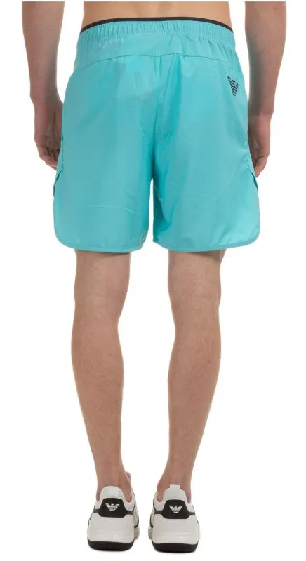 EA7 Man Woven Shorts - blue curacao