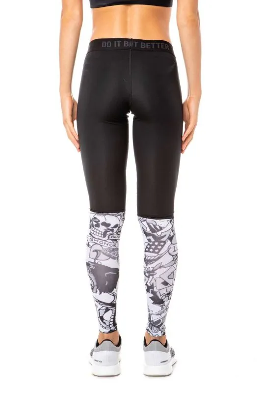 Hydrogen Printed Leggings Woman - grey