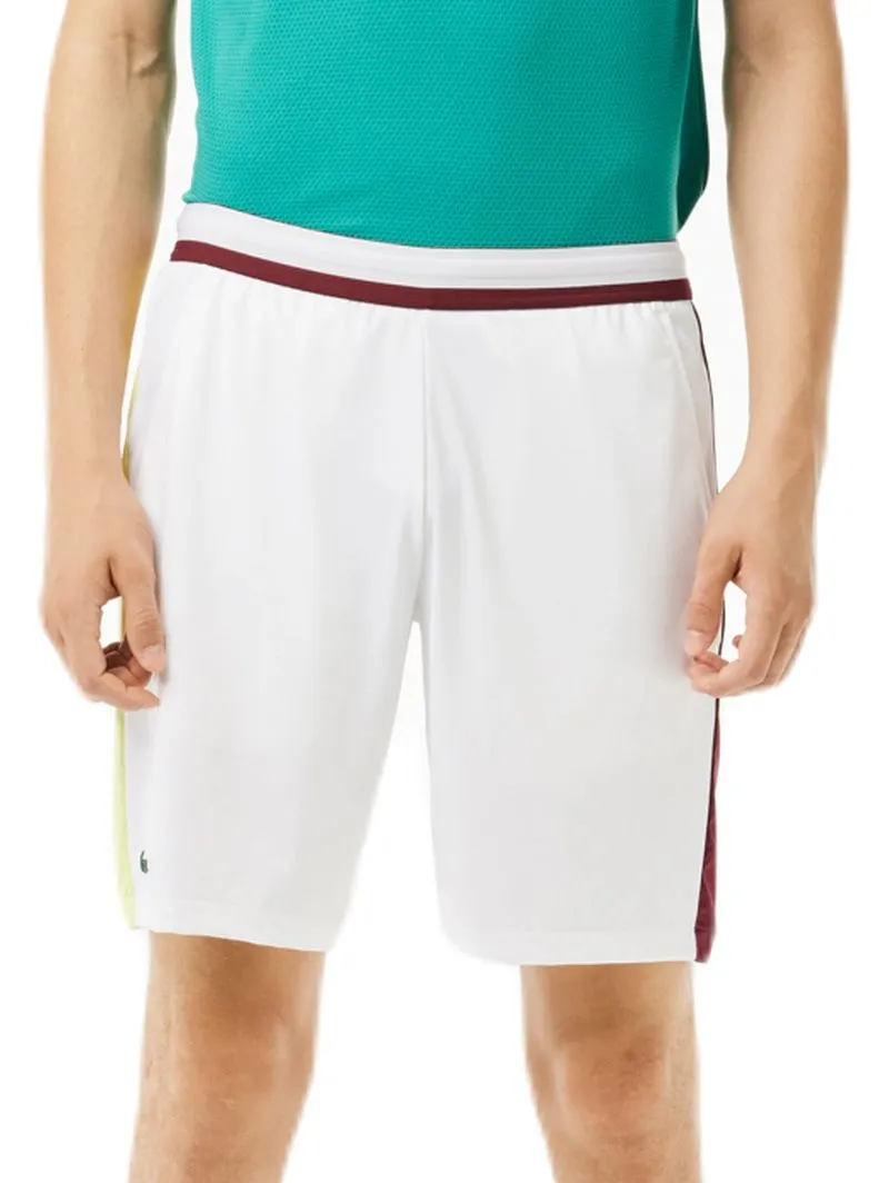 Lacoste Tennis x Daniil Medvedev Regular Fit - white/flashy yellow/bordeaux