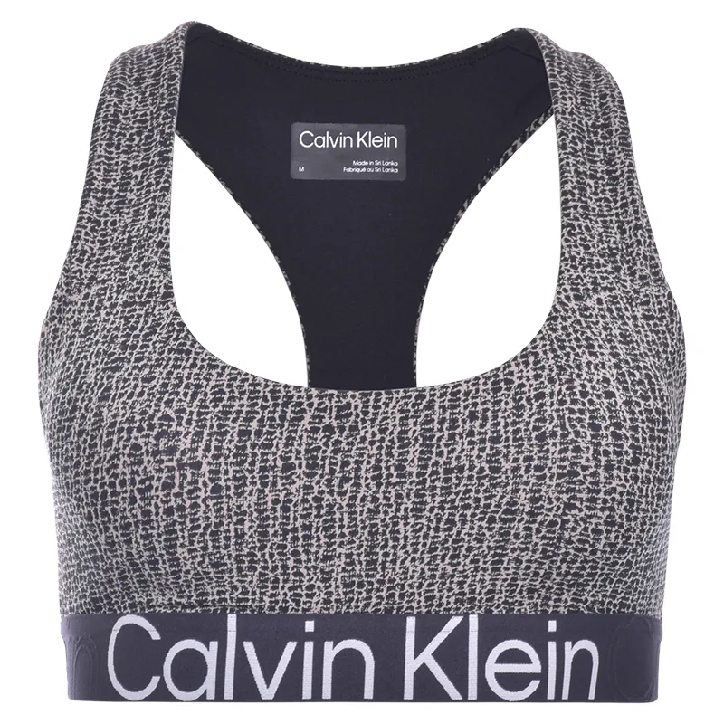 00GWS3K126-8VR-1 Calvin Klein Medium Support Sports Bra - shocking print