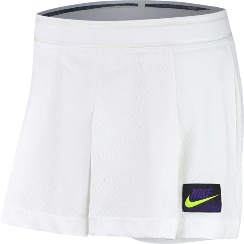 Nike Court Slam Short NY W - white/black/court purple/volt