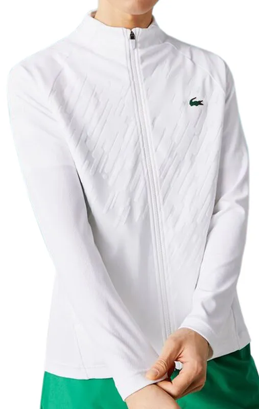 Lacoste Men's SPORT x Novak Djokovic Technical Zip Jacket - white Lacoste Men's SPORT x Novak Djokovic Technical Zip Jacket - white