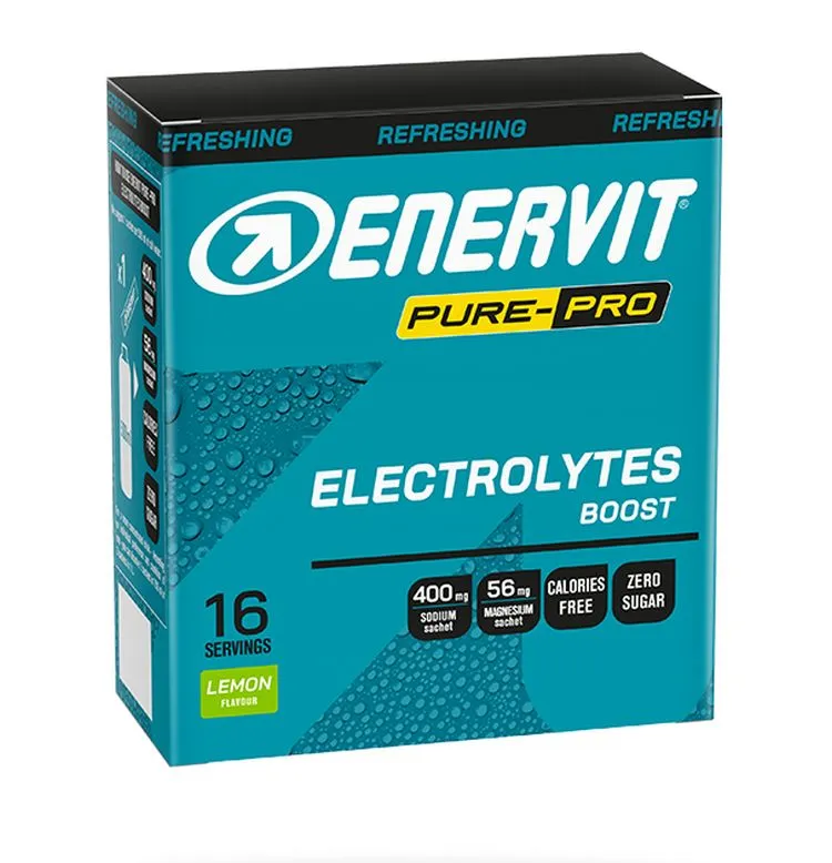 Enervit Pure Pro Electrolytes Boost (16x4g) - lemon Enervit Pure Pro Electrolytes Boost (16x4g) - lemon