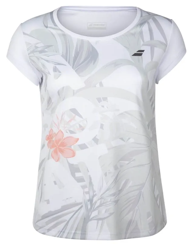 Babolat Exercise Graphic Tee W - white/white