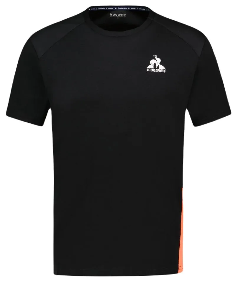 Le Coq Sportif Training Short Sleeve N°1 - black/orange perf