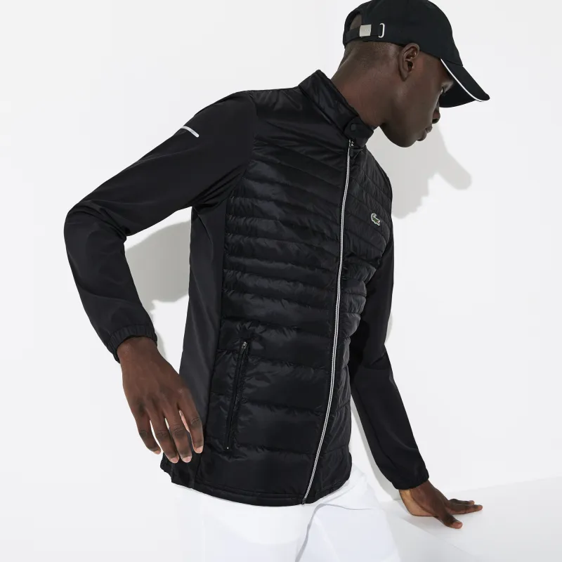 Lacoste Men's SPORT Lightweight Water-Resistant Quilted Jacket - black