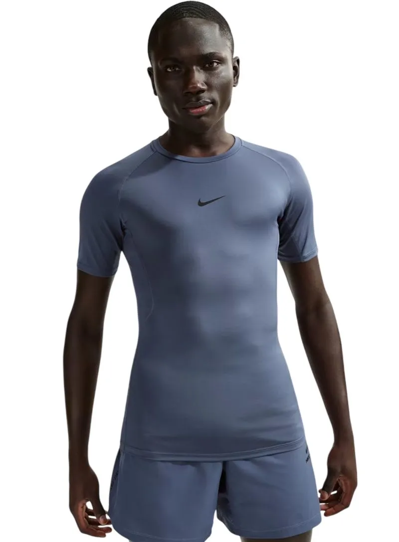 Nike Pro Dri-FIT Tight Short-Sleeve Fitness - diffused blue/black