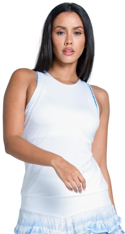 Lucky in Love Shibori Stripe Tank - white Lucky in Love Shibori Stripe Tank - white