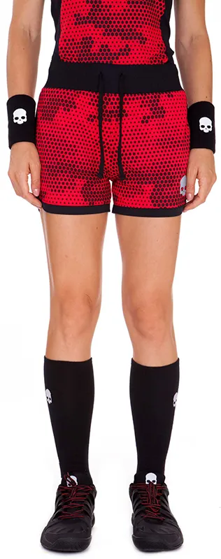 Hydrogen Women Tech Camo Shorts - red camouflage