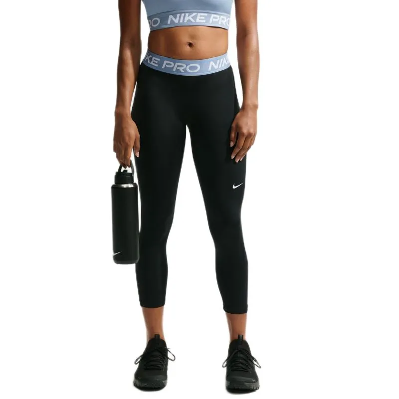 Nike Pro Mid-Rise Crop - black/work blue/white