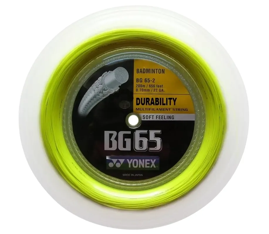 YonexBG65ReelYellow Yonex BG 65 (200 m) - yellow