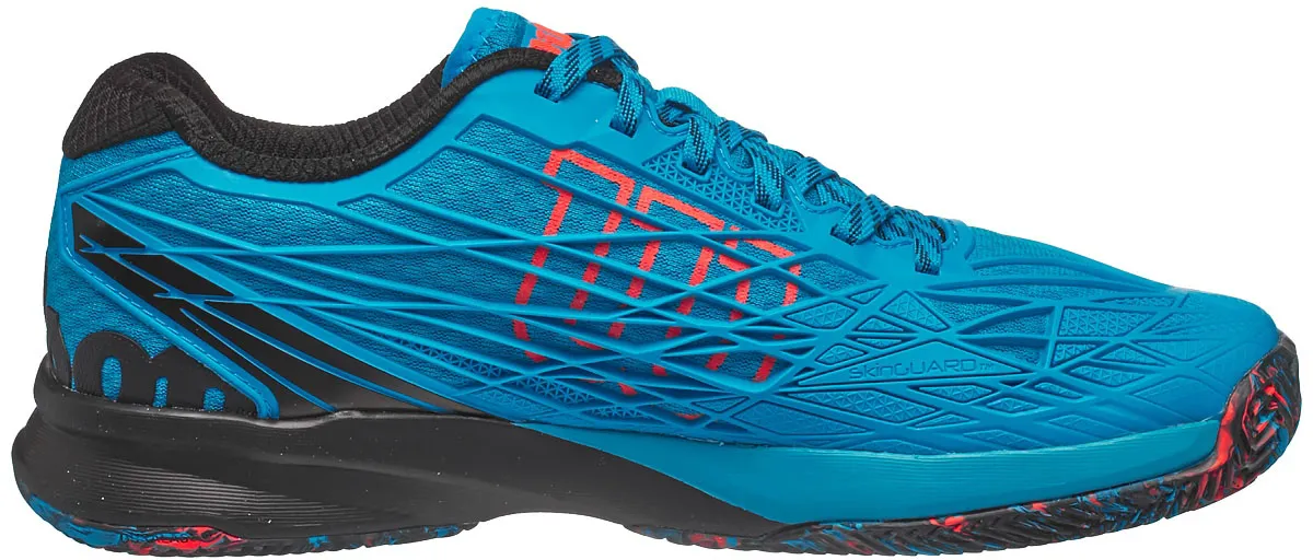 Wilson Kaos Clay Court - hawaiian ocean/black/fiery coral