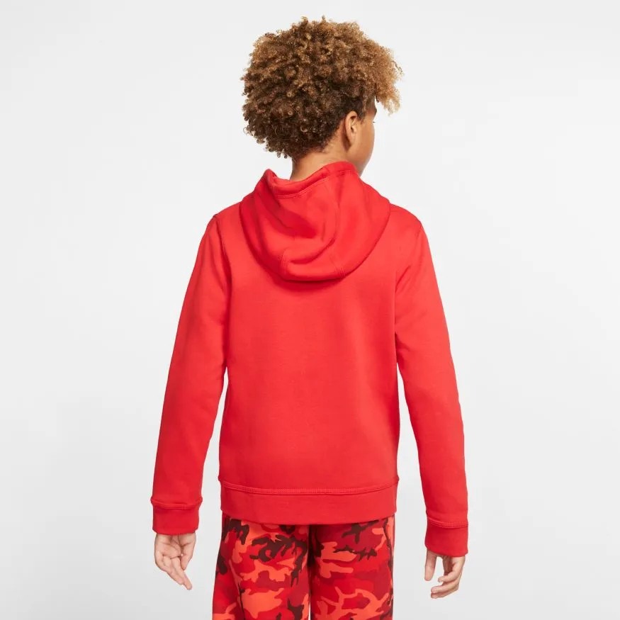 Nike NSW Hoodie FZ Club B - university red/university red/white