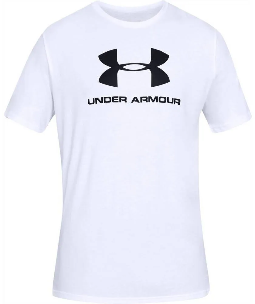Men's T-shirt Under Armour Sportstyle Logo SS - white/black - White