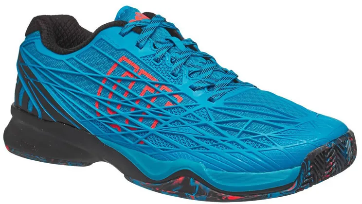 Wilson Kaos Clay Court - hawaiian ocean/black/fiery coral