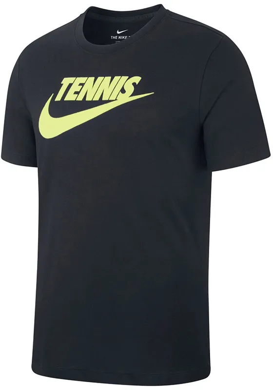 nike-court-tee-tennis-gfx-black-volt-1 Nike Court Tee Tennis GFX - black/volt