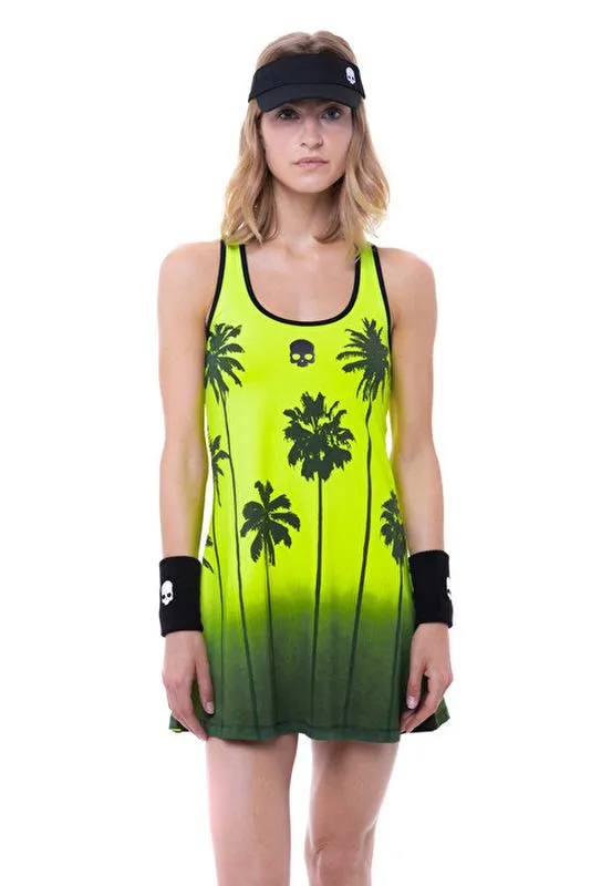Hydrogen Palm Tank Top Woman - fluo yellow