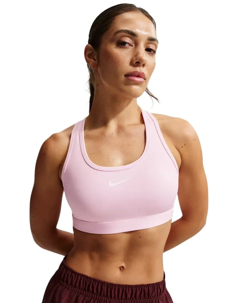 Nike Swoosh Medium Support Non-Padded Sports - pink foam/stone mauve/white