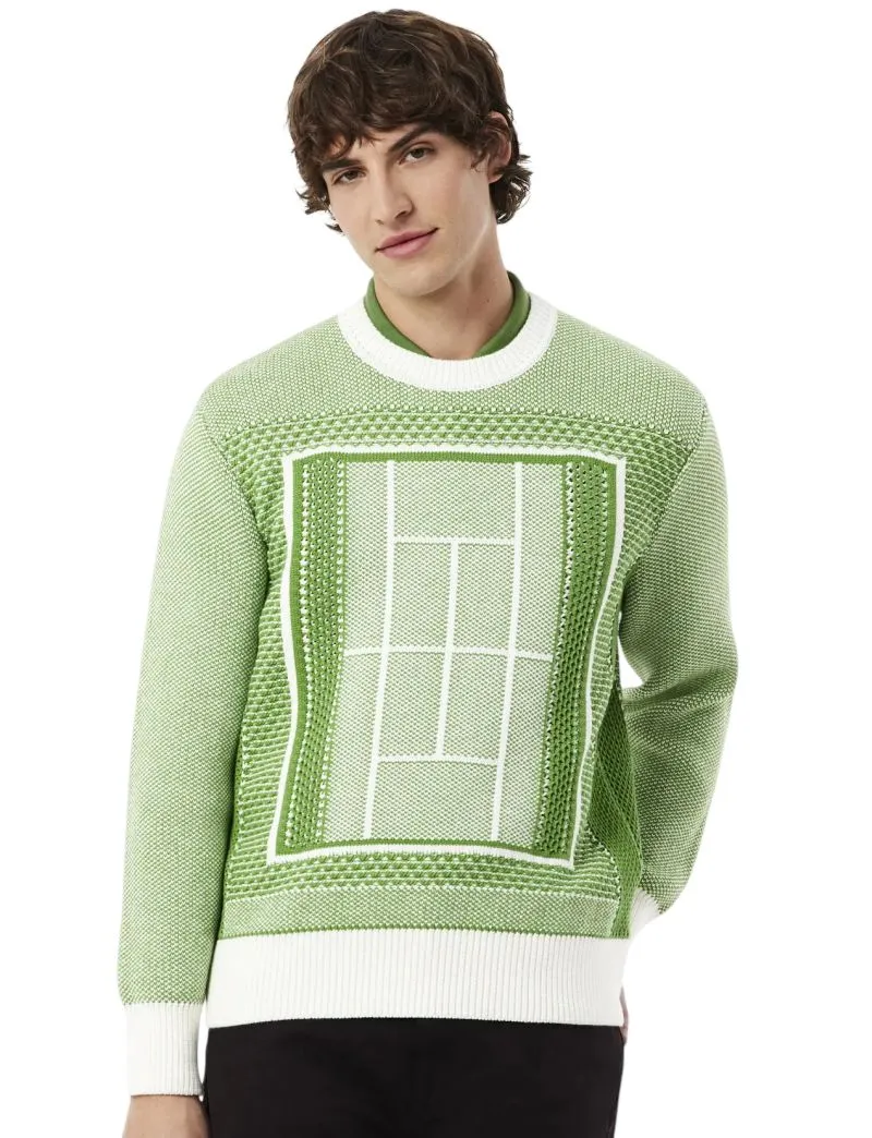 Lacoste Court Graphic - green/white