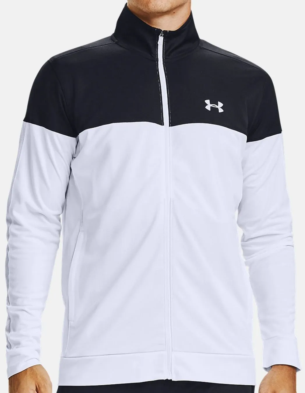 Under Armour Sportstyle Pique Track Jacket - white Under Armour Sportstyle Pique Track Jacket - white