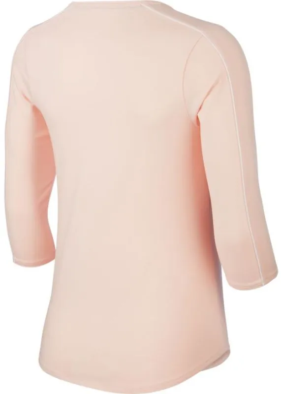 Nike Court Women 3/4 Sleeve Top - washed coral/white/white/white