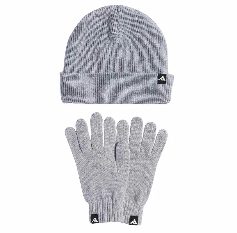 Adidas Glove Beanie Pack - light grey/white