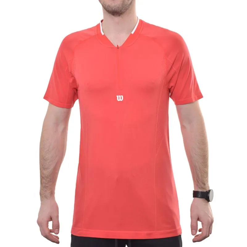Wilson Players Seamless Zip Henley 2.0 - infared