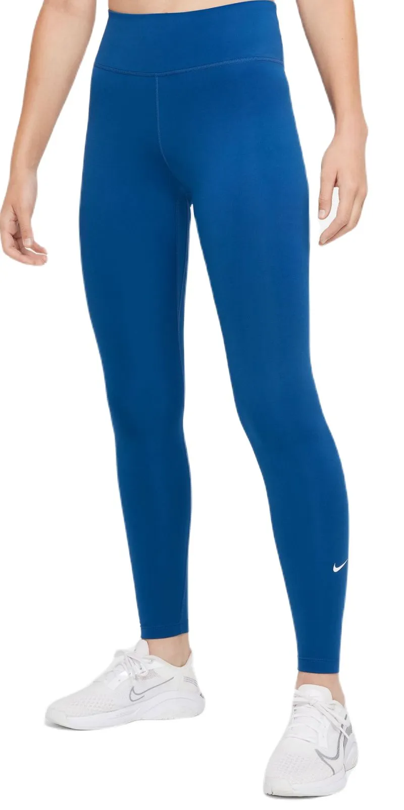 Nike One Dri-Fit Mid-Rise Tight - court blue/white Nike One Dri-Fit Mid-Rise Tight - court blue/white