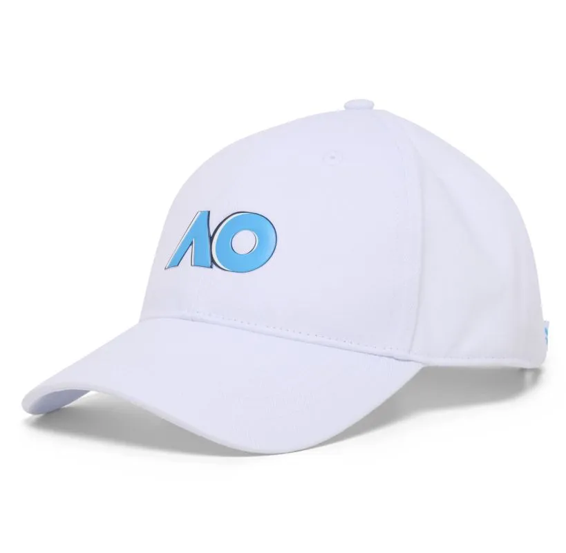 Australian Open Adults Logo - white Australian Open Adults Logo - white