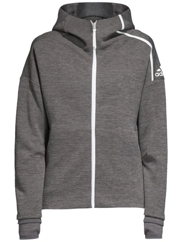 Adidas ZNE Hoody W - dark grey heather